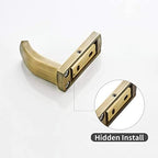 WINCASE Antique Brass Towel Hook, Bathroom Wall Robe Hooks Vintage Mounted, Rustic Bath Coat Clothes Hooks 4 Pack - Image 6