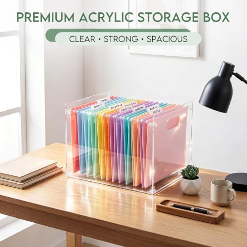 Novabright 1 Pack Acrylic File Organizer, Legal, 14.17"L x 12.2"W x 10.24"H - Image 5