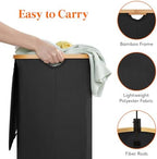 Lifewit 150L Large Laundry Basket with Lid, 2 Removable Bags, Black - Image 6