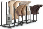 Boot Rack,Metal Free Standing Boot Storage Organizer, 8 Pairs,Black by Amoowis