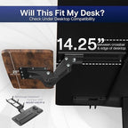 VIVO Vintage Brown Under Desk 25 x 10 inch Keyboard Tray, MOUNT-KB03N - Image 4
