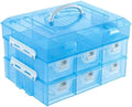 MyGift Sky Blue Craft Storage Organizer Case, 24 Compartments & 6 Drawers by MyGiftHome