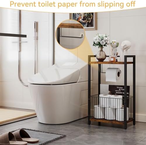 IBUYKE Toilet Paper Holder Stand Bathroom Tissue Roll Dispenser UTLJ020H - Image 2