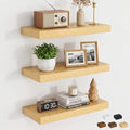 20inch Floating Shelves for Bathroom, 6.7" Deep Wall Shelves, Set of 3 by Dreamland