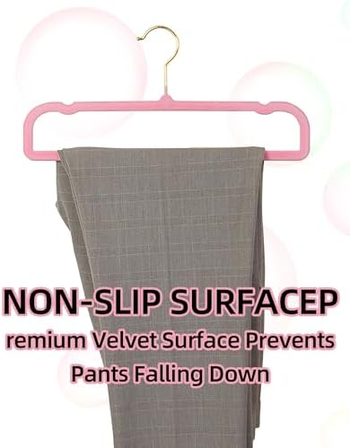 Felt Hangers Pink Velvet Hangers, Cute Pants Hanger, 20 Pack Chic Hangers - Image 6