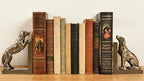 1 Pair Dog Bookends for Shelves, Vintage Resin Bookends for Heavy Books, Home Office Desk Decor, Golden Retriever Book Ends (Gold Dog) - Image 5