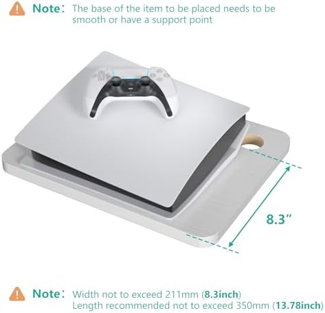 WALI 2 Tier Floating TV Wall Shelf for Projector, DVD Player - Image 2