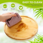 Mumufy 6 Pcs Bamboo Lazy Susan, 10 Inch Round Tray for Kitchen - Image 4