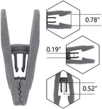 Tinfol Gray Velvet Hanger Clips, 80 Pack Pants Velvet Clips, Large Opening Clothes Pin Hanger Clip, Strong Finger Flocked Clip Perfect for Slim-line Clothes Velvet Hangers - Image 2