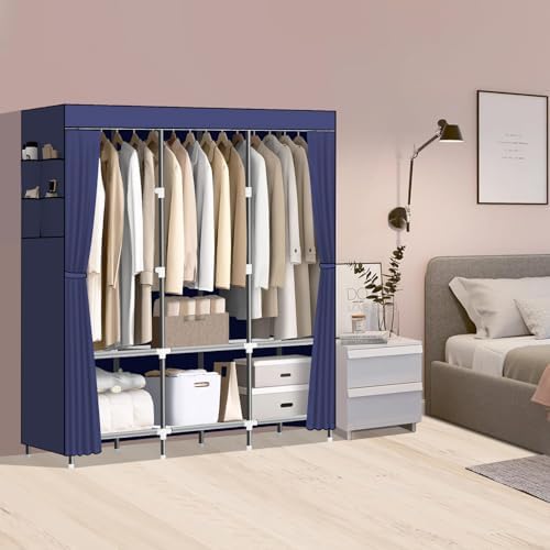 LOKEME Wardrobe Closet,Steel Pipe Diameter 19mm,Portable Closet for Bedroom - Image 2