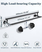 Alise Double Towel Bar Black,20" Towel Rack for Bathroom Wall Mounted - Image 3