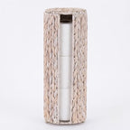 PINXIURY Water Hyacinth Paper Roll Holder, Wicker Toilet Paper Holder Stand for Bathroom, Toilet Roll Holder Stand for Bathroom and Under Sink, 3 Rolls of Toilet Paper Storage, Whitewash by PINXIURY