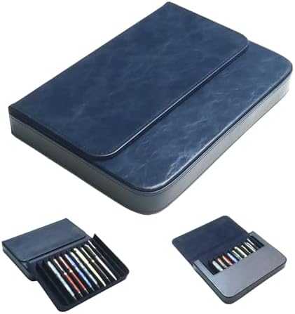 12 Slot Fountain Pen Case, Handmade Magnetic,Christmas Gift(blue) by MIVLXLX