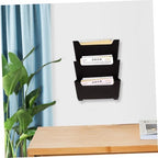 Holibanna 1Set Wall Mounted File Organizer Rack Multifunctional Clear Document Holder for Office Home Stylish Mail Receipt Magazine Storage - Image 4