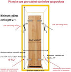 DINDON Pull Out Spice Rack Organizer for Cabinet, (5" W x 21.9" D x 25.2" H) Multi-Use Wood Pull Out Cabinet Organizer Slide Out Shelf Cabinet Storage for Kitchen, Pantry Organization - Image 4