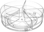 Home Intuition Round Plastic Lazy Susan Turntable Food Storage Container for Kitchen (5 Removable Bin, 2 Pack) by HomeIntuition