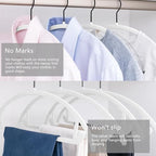 MIZGI Velvet Hangers 50 Pack, Patented Rounded Shoulder Sweater Hangers - Image 4