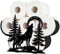 Wolf Toilet Paper Holder Wall Mount/Stand for Extra 8 Rolls by WHIMSTITCH