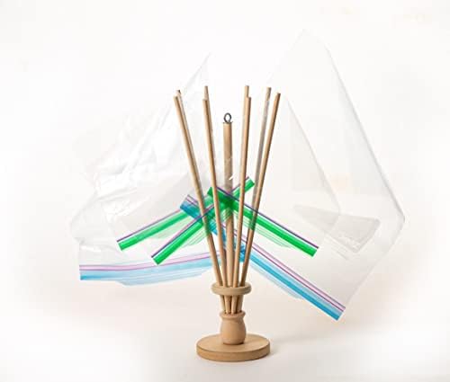 Plastic Bag and Bottle Dryer - Patented; Multi-Purpose Drying Rack Saves Money and the Planet. Folds for Easy Storage - Image 2