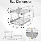 Pull Out Cabinet Organizer,14¼'' Slide Out Kitchen Organizers and Storage - Image 4