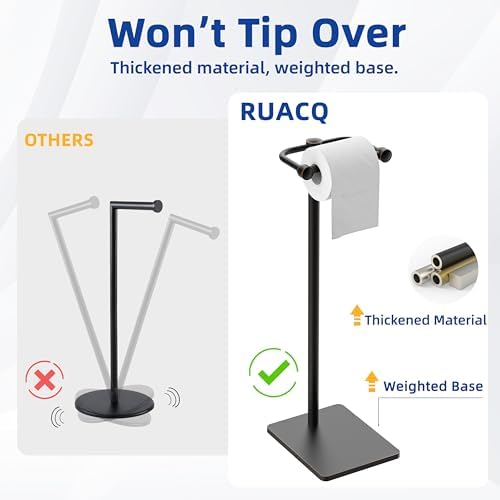 RUACQ Bathroom Toilet Paper Holder Stand, Oil Rubbed Bronze - Image 4