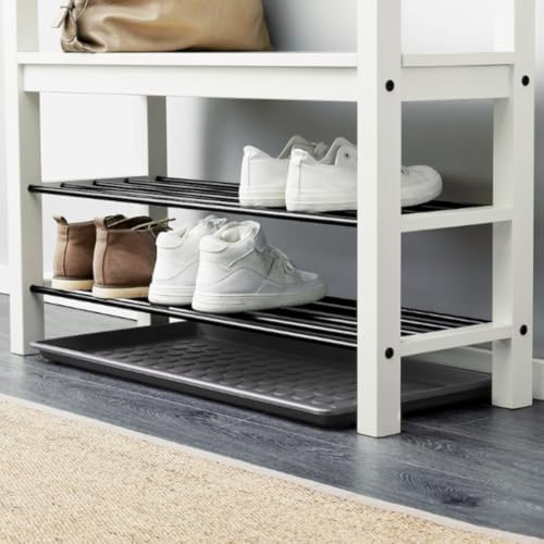 Indoor Outdoor Shoe Tray, 28 x 14 inches, Gray, Using a Shoe mat Protects Your Floor from Dirt and Gravel - Image 2