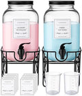 Filltouch 2 Pack Glass Laundry Detergent Dispenser with Stand, 1 Gal/128 oz by FillTouch