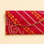 LoveNspire Brocade Fabric Money Envelopes (7.5 x 3.5 Inch) Decorative Bandhani Pattern Shagun Lifafa for Indian Wedding, Birthday | Cash Gift Holder & Home Savings Organizer Orange/Pack of 10 - Image 3