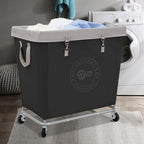 STORAGE MANIAC Commercial Laundry Hamper with Heavy Duty Steel Frame, 320 L Industrial Laundry Basket Cart with Wheels for Hotel, Home, Laundry Room, 31.7''L x 19.3''W x 30.91''H, Large Black - Image 7