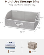 StorageWorks Closet Storage Bins Trapezoid, Gray, Large, 3-Pack - Image 2