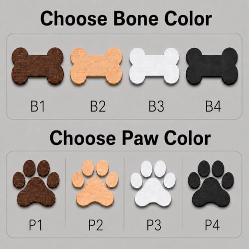 Personalized Dog Bone Leash Holder for Wall Mount, Custom Wooden Bone Leash Hook with Name, Pet Collar and Harness Organizer for Entryway, Key Hook Gift for Pet Lovers & Dog Owners, Home Wall Décor - Image 3