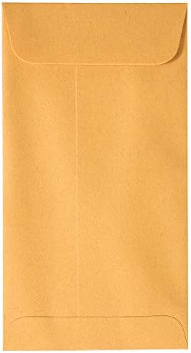 JAM PAPER #7 Coin Business Envelopes with Peel and Seal Closure - 3 1/2 x 6 1/2 - Brown Kraft Manila - Bulk 500/Carton by JAMPaper