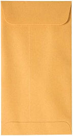JAM PAPER #7 Coin Business Envelopes with Peel and Seal Closure - 3 1/2 x 6 1/2 - Brown Kraft Manila - Bulk 250/Box by JAMPaper