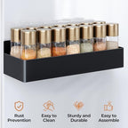 Mystozer Magnetic Spice Rack for Refrigerator Black, 6 Pack - Image 6