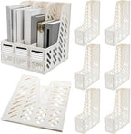 Glenmal 6 Pcs Magazine File Holder Collapsible Desktop Organizer, White by Glenmal