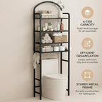 4-Tier Over The Toilet Storage, Bathroom Organizer - Image 4