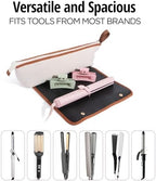 Large Hair Tools Travel Bag with Heat Resistant Mat for Curling Irons, Flat Irons, and Styler Brushes | Protective Organizer for Travel & Home - Image 6