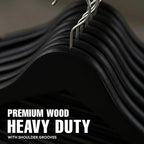 Utopia Home Wooden Hangers 30 Pack – Slim Suit Hangers Black - Image 6