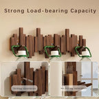 ELECANE Piano Key Coat Rack Wall Mount, Solid Wood Flip Down Magnetic Hooks Piano Coat Rack, Wall Mounted Coat Hanger 8‑Hooks for Entryway Hallway Bedroom Kitchen Home Storage - Image 5