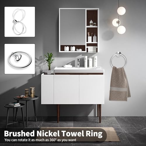 Newfun 8-Pieces 24 Inch Polished Chrome Bathroom Hardware Set - Image 4