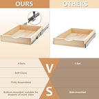 Sintuff 4 Pack Wooden Pull out Tray Cabinet Organizer, 15'' X 21'' - Image 4