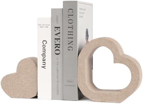Book Ends for Shelves, Resin Decorative Bookends for Heavy Books by UDKKMKHomeStudio