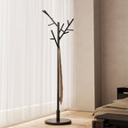 Muwuele Coat Rack, Solid Wood Coat Rack Freestanding with 12 Hooks, Coat tree freestanding 3 Adjustable Heights for coat, Hats, Handbags， Coat Stand for Entryway, Bedroom (Black) by Muwuele