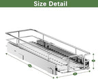 LOVMOR Pull Out Cabinet Organizer 9" W x 21½" D, Kitchen Cabinet Pull Out Shelves Slide Out Storage - Image 3