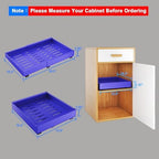 Mustorn 2 Pack Pull Out Cabinet Organizer, Expandable Slide Out Drawers for Kitchen Cabinets Peel and Stick Pullout Drawer Heavy Duty Sliding Shelves for Cupboard, Pantry, Bathroom(16.5" Deep, Blue) - Image 2