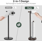 Hoimpro Toilet Paper Holder Stand Bathroom Free Standing Oil Rubber Bronze - Image 4