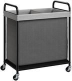 ELYKEN Laundry Hamper 2 Section, 100L Rolling Laundry Sorter with Wheels by ELYKEN