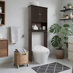 Over Toilet Storage Cabinet with Barn Door & Adjustable Shelves by GROZING
