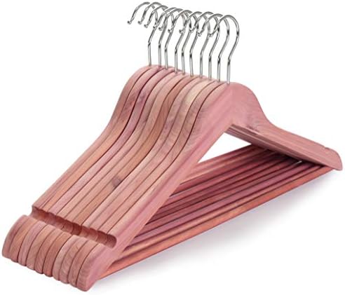 TOPIA HANGER American Red Cedar Wooden Clothes Hangers for Closet 10 Pack by TOPIAHANGER