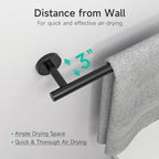 2-Pack Matte Black Towel Bar, 24-Inch Towel Racks for Bathroom - Image 5